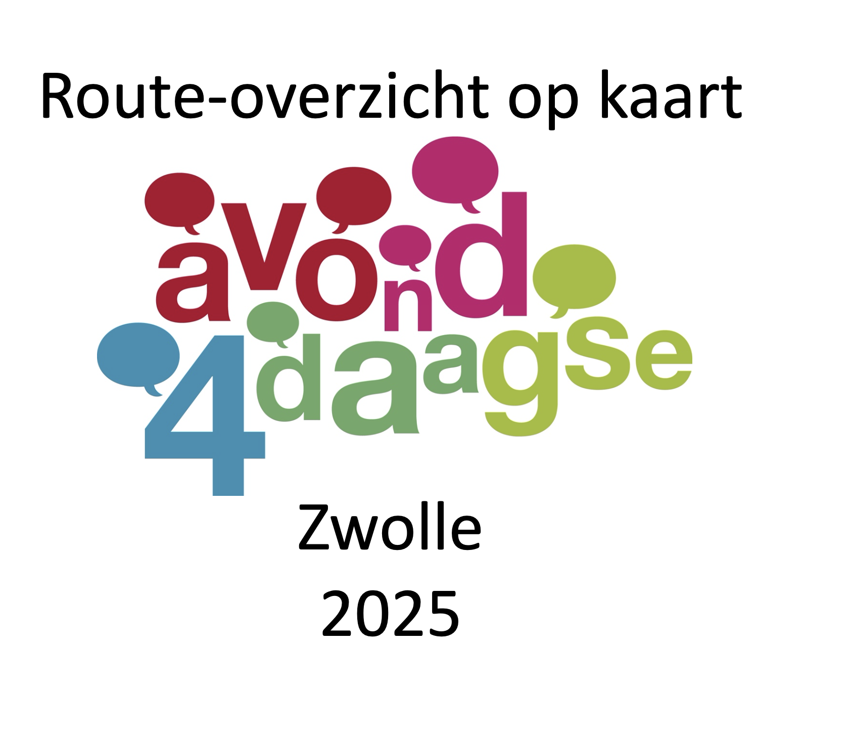 Route Avond4daagse op kaart 2025